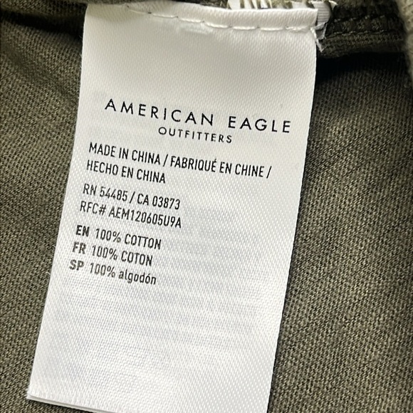 American Eagle Outfitters Green off shoulder short Sleeve Crop top size XS, NWT - Picture 6 of 11